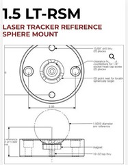 HUBBS Machine Metrology Solution 1.5 LT-RSM Laser Tracker Reference Sphere Mount