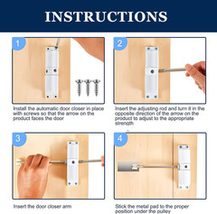 Automatic Door Closer, 30 Kg Zinc Alloy Safety Spring Door Closer