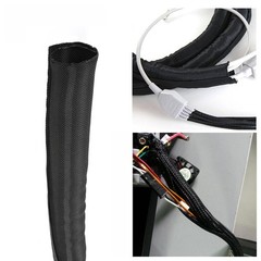 Split Braided Cable Sleeve Nylon Self Wrap Wire Loom Cord Management Protector