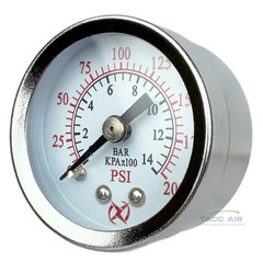 4 Pack 200 PSI Pressure Gauge Back Mount 1/8″ NPT 1.5″ Face Air, Water, Oil, Gas