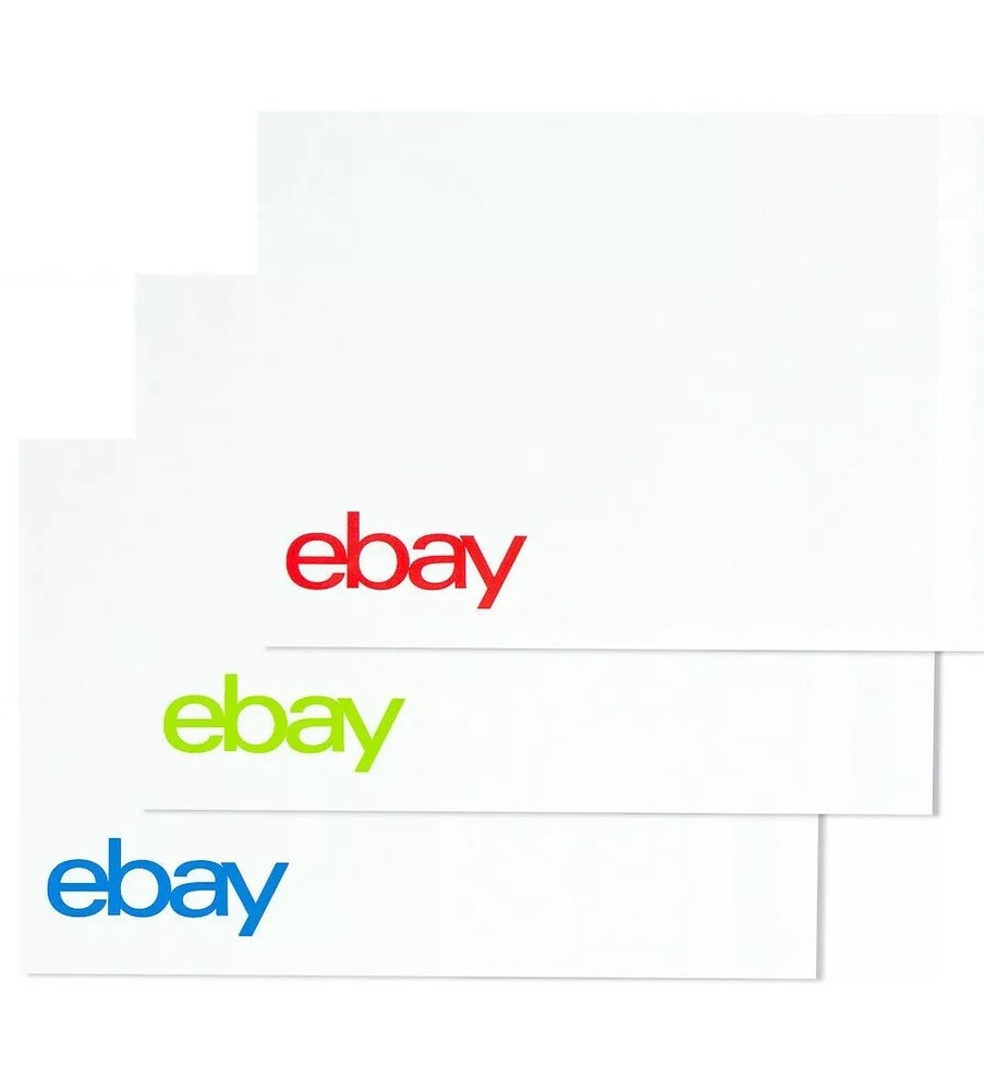 100 Ebay-Branded 9″ x 11.5″ Polymailers (No padding) – Red Blue Green Color Logo