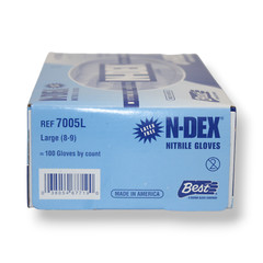 SHOWA N-Dex 7005 L Nitrile Gloves Large Made in USA 20 boxes (2000 Gloves Total)