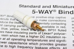 Superior Electric BP21WT White 15A 1000V 5 Way Binding Post Gold Plated Brass