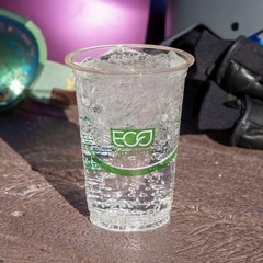 GreenStripe Clear Compostable 10oz PLA Plastic Cups, Case of 1000, Disposable…