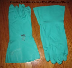 2 Pair Mapa StanSolv A-10 Nitrile Gator-Hide Gloves Chemical Resistant Sz 10