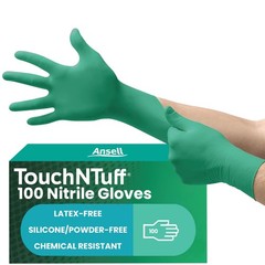 TouchNTuff 92-600 Nitrile Gloves – Disposable, Chemical Splash Resistant, Siz…