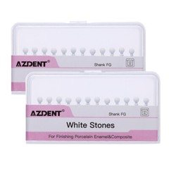Dental Polishing Burs -FG Abrasion Points Bur Round Mounted White Stone 12/pack