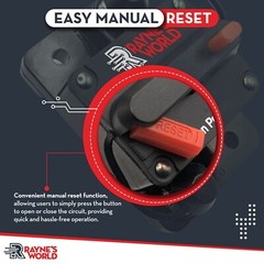 2 PACK 200 Amp Waterproof Circuit Breaker Auto/Boat/Solar 12-48V DC Manual Reset