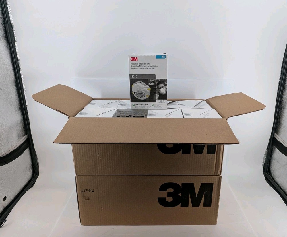 3M 8210 N95 Disposable Respirator Dust Mask | Case of 320 Masks | EXP 7/25 | New