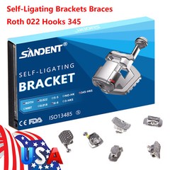Dental Orthodontic Self-Ligating Brackets Braces Roth 022 Hooks 345&Buccal Tubes