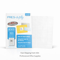 1/2″ x 1-3/4″ White Address Labels 80/Sheet Laser & Inkjet Compatible