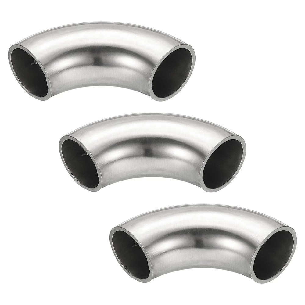 PATIKIL 3pcs 90 Degree Mandrel Bend Elbow, 3/4″ OD Steel Exhaust 3/4 inch