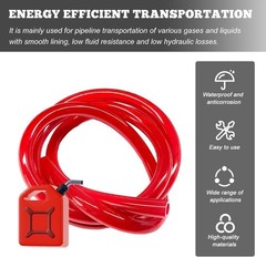 Flexible 0.2 Inch 3.28 Feet Silicone Fuel Line Hose, Universal Red Color: Red
