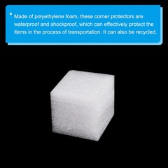 50pcs Expanded Polyethylene Foam Edge Protector 1.6×1.6×1.6 Inch for Packing