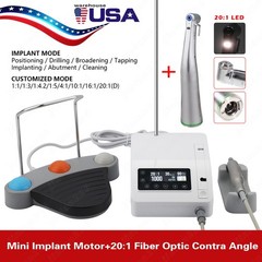 Mini Dental Implant Motor Surgical System Brushless Motor 20:1 LED Contra Angle