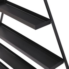 5 Tiers Metal Triangle Nail Polish Display Racks Black Wall-Mounting Shelf Kit