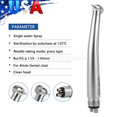 10 Pcs SANDENT NSK Style Dental High Speed Handpiece Push Button 4 Hole STNABM