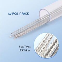 AZDENT Dental Orthodontic Lingual Retainer Wires Flat Straight Twist Wire FDA