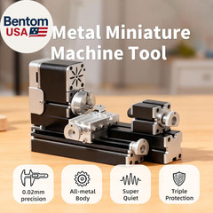 All-Metal Mini Lathe Machine, 36W 20,000RPM Precision Lathe with 0.02Mm Molded S