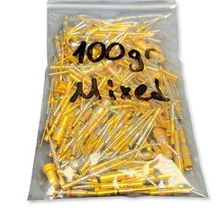 Gold Plated Contact Terminals Connector Pins Sockets Mixed Lot , 100 Gram