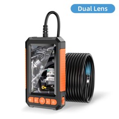 1080P Endoscope Camera with Lights Dual Lens Borescope 16.4FT Cable 4.3″ Screen