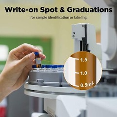 2mL Autosampler Amber Vial Pre-slit Cap PTFE Silicone Septa Fit LC Sampler