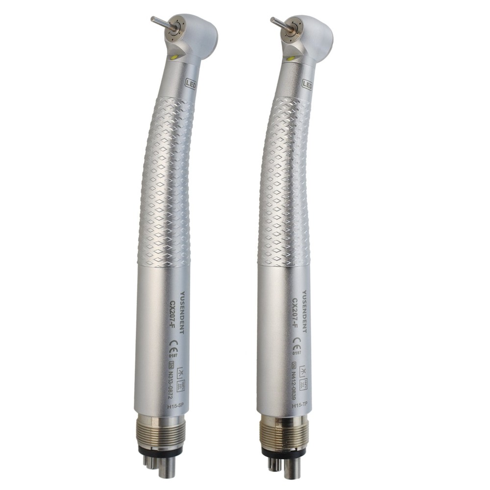 COXO Dental LED Handpiece High Speed Air Turbine E Generator Self Power 4 Hole