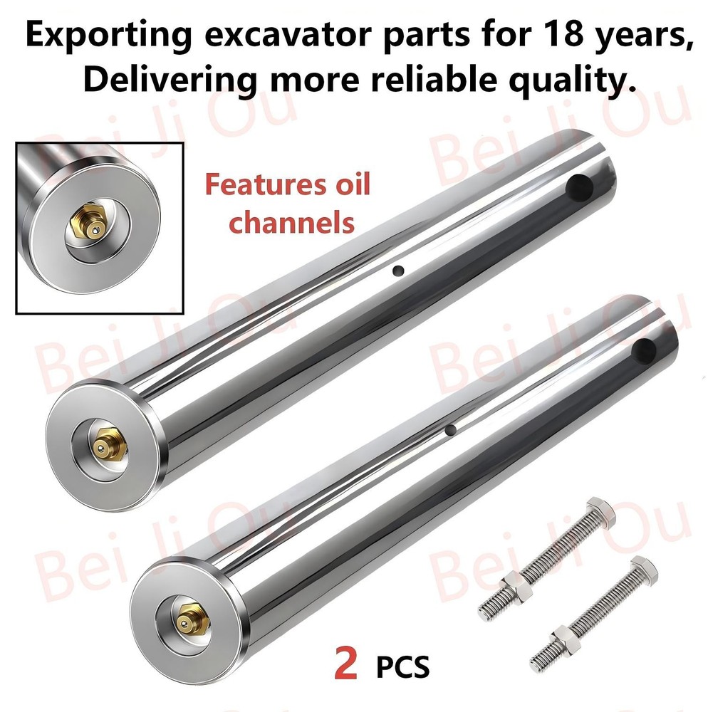 1 Pair of New Mini Excavator Bucket Pins 30mm X 200mm Long With grease nipple.