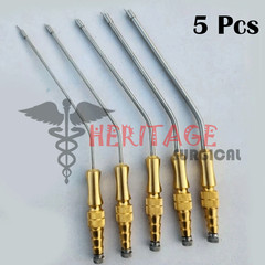 Frazier Suction Tube With Atraumatic Tip 6 To 14FR 5 PCs Set Surgical Instrument