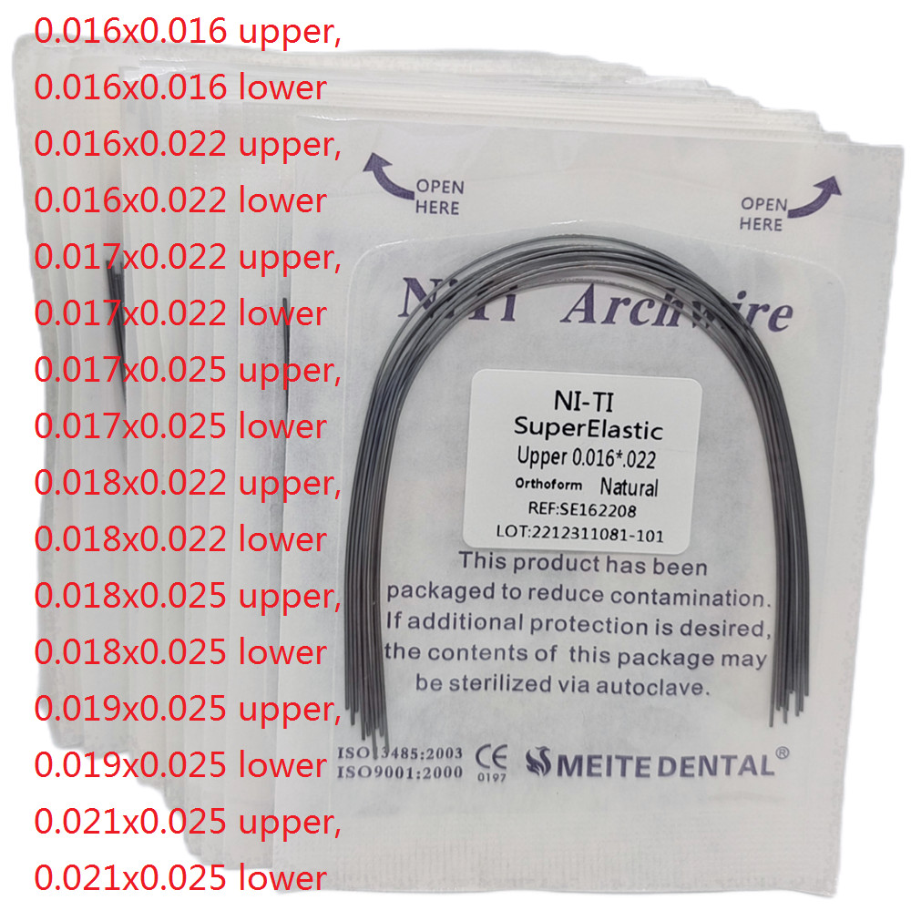 10Bags Dental Orthodontic Super Elastic Niti Nature Form Rectangular Arch Wires