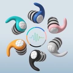 Reusable Silicone Ear Plugs Noise Cancelling Earplugs Protector Study Sleep Swim