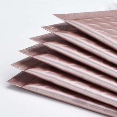 #0 Matte Metallic Rose Gold Poly Bubble Mailers Envelopes 6.5×10 DVD Wide CD
