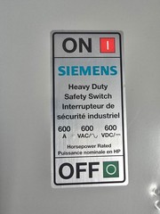 SIEMENS HF366NA HEAVY-DUTY SAFETY SWITCH 600A/600V/3P,NEW IN BOX! MAKE OFFER!