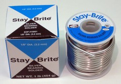 Harris SB61 Stay Brite Silver Bearing Solder 1/8″ x 1 lb Spool