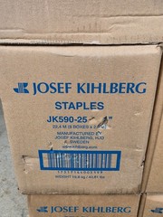 JOSEF KIHLBERG STAPLES JK590-25 8 COPPERED BOXES OF 2800 NEW