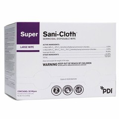 PDI Super Sani-Cloth Surface Disinfectant 50 Count Alcohol Scent 50 Ct