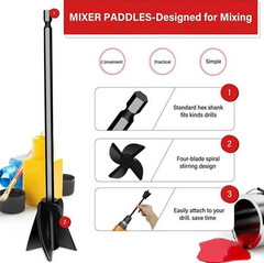 1pc Epoxy Resin Mixer Paddle Drill Attachment Stirrer Drill Chuck – NEW