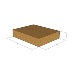 5 20x16x4 Kraft Brown Corrugated Shipping Boxes 32 ECT Single-Wall New