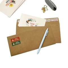 Burasari 80Qty#10 Brown Kraft Business envelopes 4.125 x 9.5 inches, brown