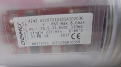 GEMU 4242 A2Z070101014102030 Combi Switch HV-4701-37 Diaphragm Valve No Body