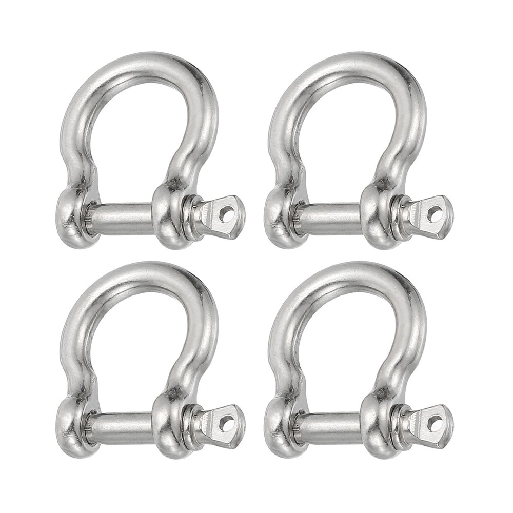 PATIKIL Screw Pin Shackle 5mm 3/16″ 353lb, 4Pcs 304 Stainless Steel Forged Bo…