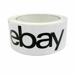 6 Rolls 2″ x 75 yards Black – White Official eBay Branded Packaging Carton Tape
