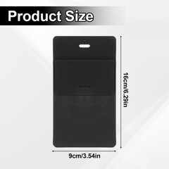 Psyqtsuary 2 Pcs Leather Pocket Protector, PU 1 Count (Pack of 2), Black