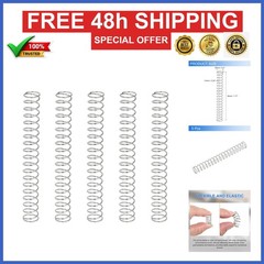 uxcell 5Pcs Compression Springs, 0.4mm Wire Diameter, 45mm Length