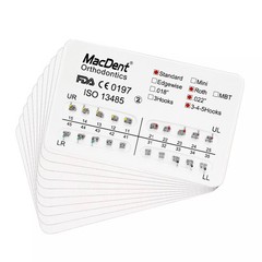 MacDent Dental Orthodontic Brackets Braces Standard Roth.022 Hooks 3-4-5 FDA