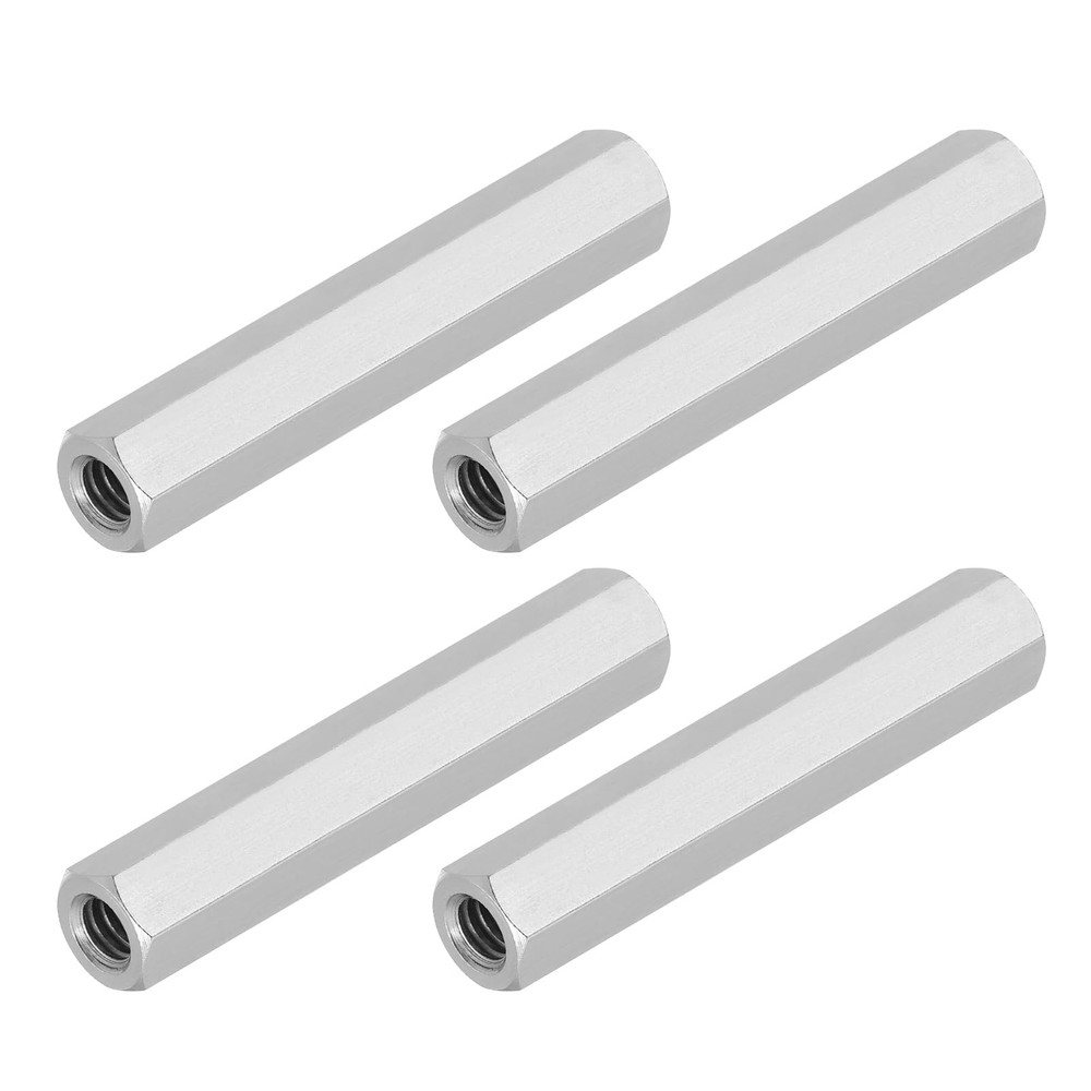 PATIKIL 1/4″-20 UNC 304 Stainless Steel Hex Coupling Nuts, 4Pcs 2.4″ Length F…