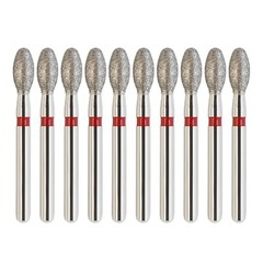 379/023F Dental Diamond Football Burs Egg Fine Grit Red FG High Speed Burr