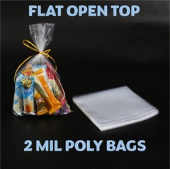 20×24″ Clear Poly Bags Lay-Flat Open Top End 2-Mil Case LDPE Plastic Packaging