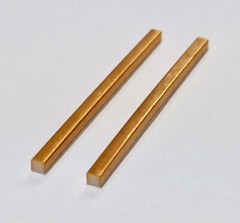 2 ZAC 131-7674-01 ELASTOMERIC CONNECTOR GOLD PLATED 40.5mm L x 1.6mm W x 1.6mm H