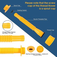 6X Replacement Gas Can Spout Kit Nozzle Vent For Plastic Gas Cans Old Style Cap